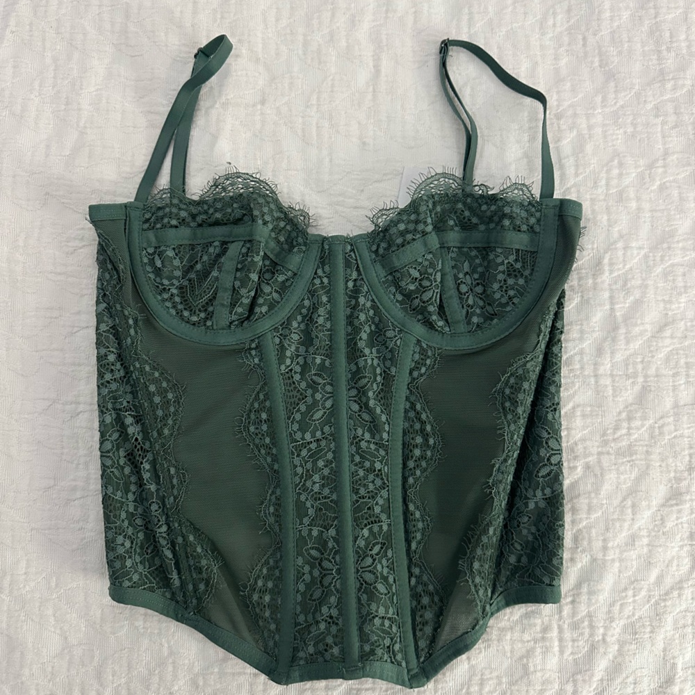 Urban Outfitters Forest Green Bustier